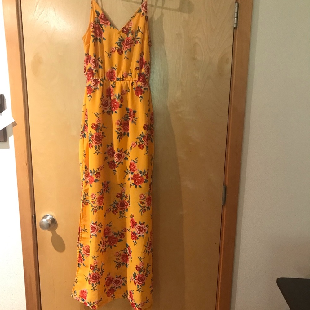 Long spaghetti strap summer dress